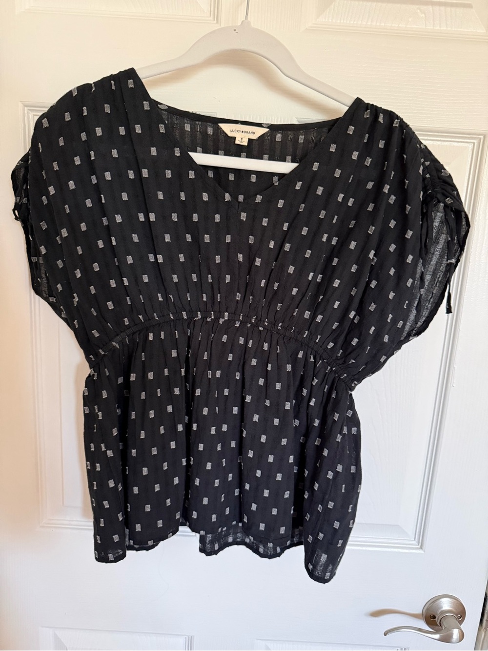 Lucky Brand Black Peplum Top